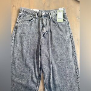 H&M Baggy Loose Fit Black Denim Jeans Size 33/32 EUR (Size 26/2 in US)